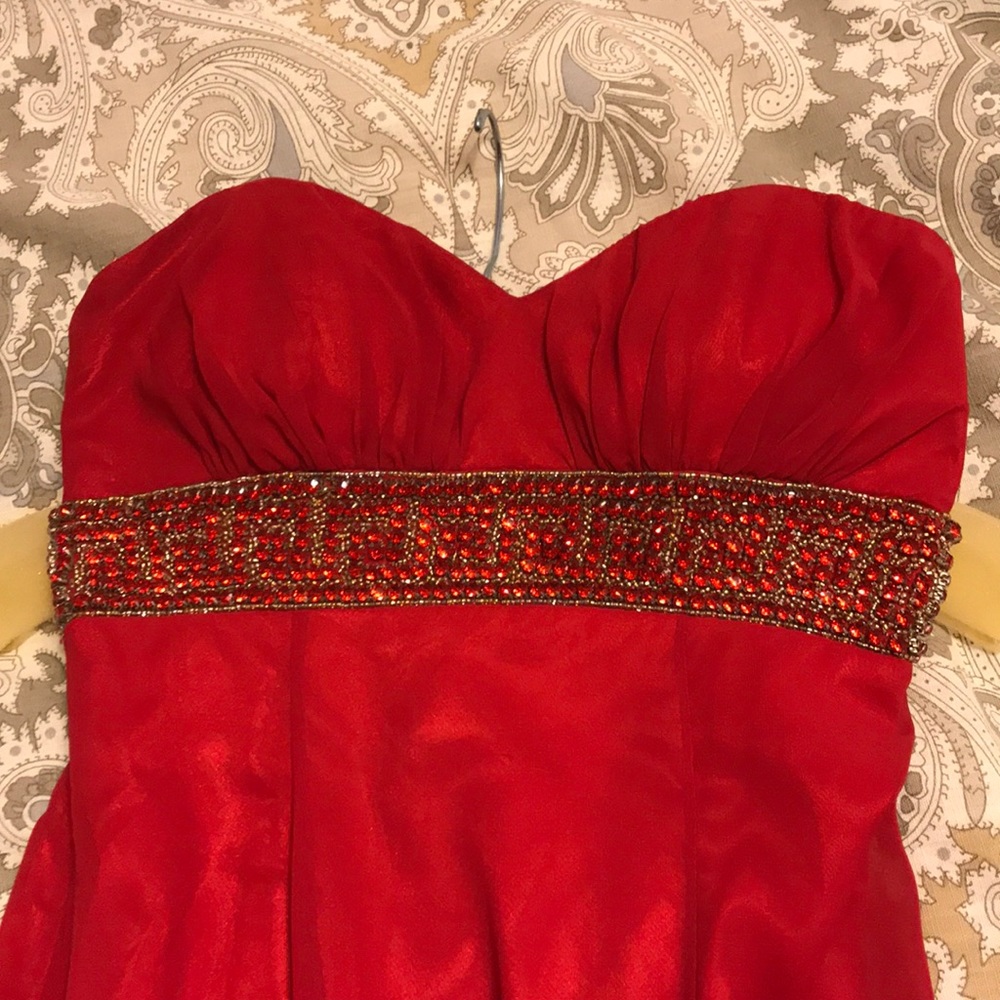 Red gown